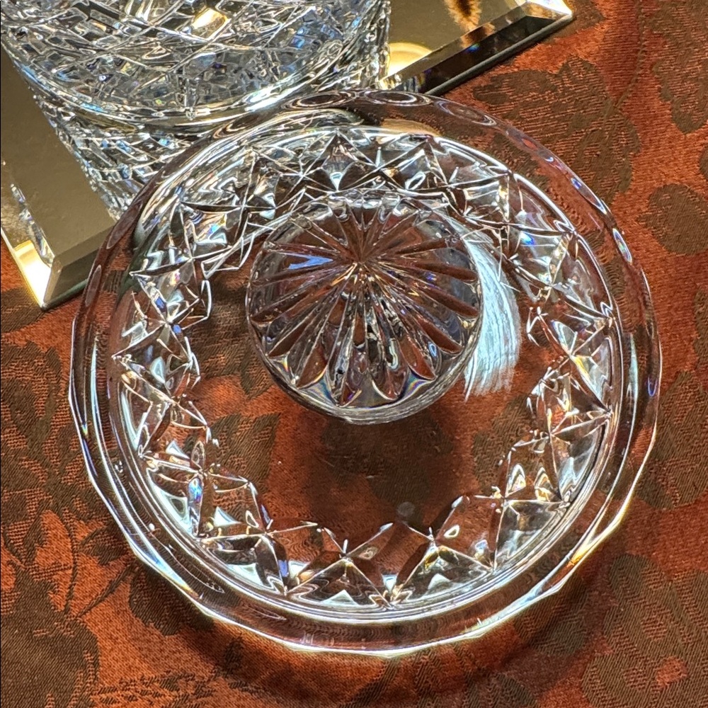 Taunton Vintage Crystal Glass Jar with Lid (Biscuit Barrel) 24% Lead crystal - Picture 7 of 13
